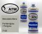 Preview: Mercedes-Benz, Portlandgrau / Perlgrau, 7125: 400ml Sprühdose + 400ml Klarlack - Set, von ATW Autoteile West.